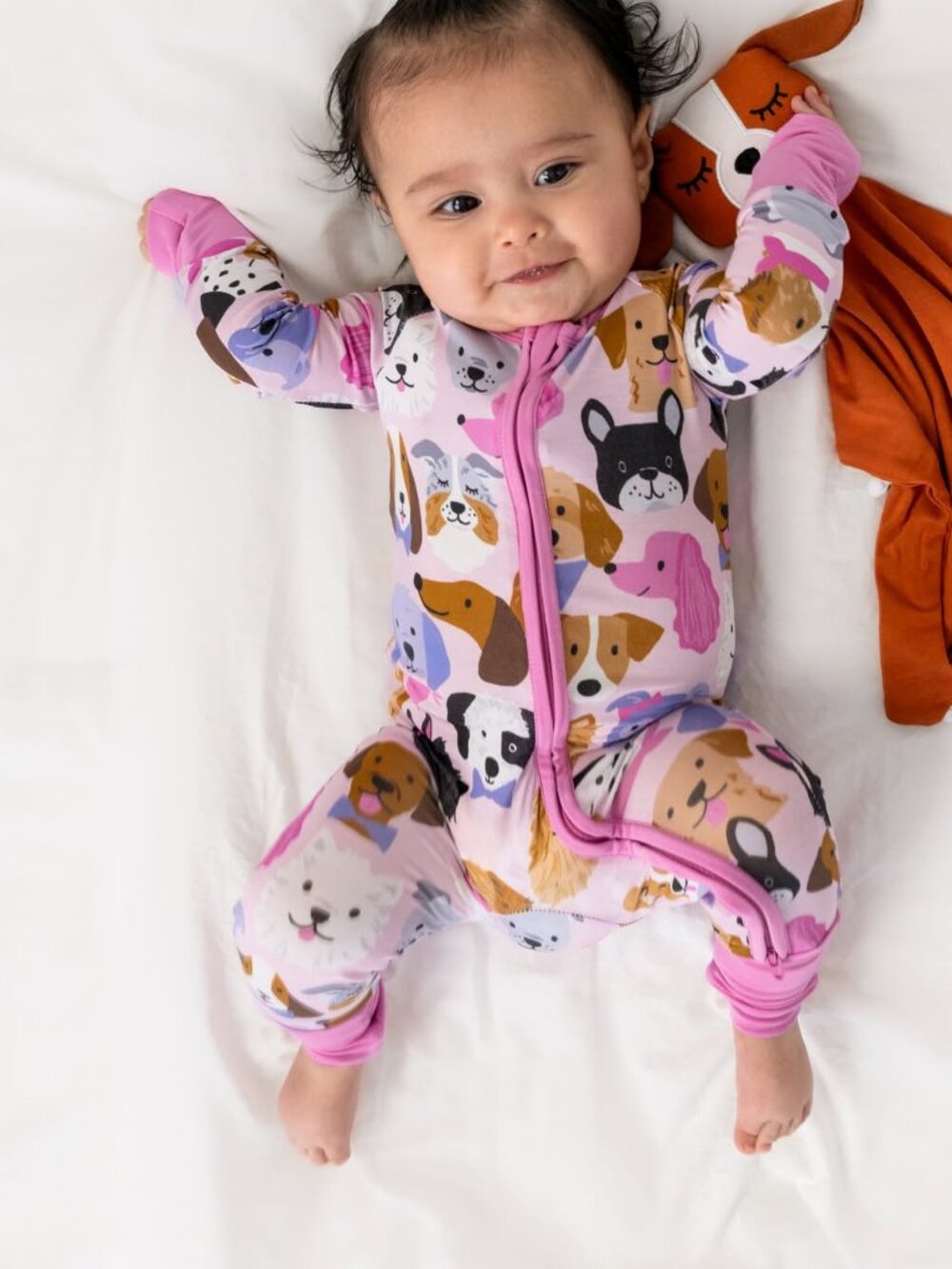 Little Sleepies Pink Puppy Parade Zippy 18-24 Months
